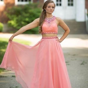 Rachel Allan two piece prom dress
